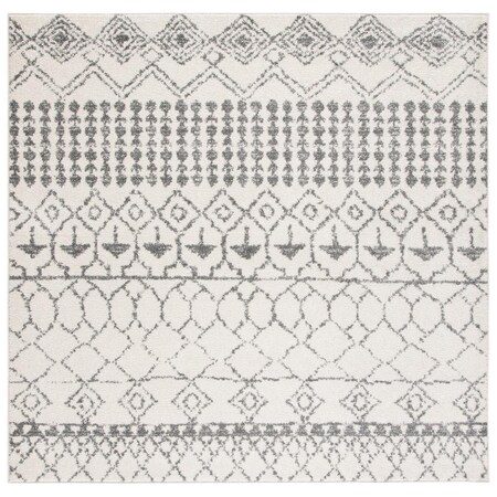 Safavieh 6 ft. 7 in. x 6 ft. 7 in. Tulum Power Loomed Square Area Rug Ivory & Grey TUL229A-7SQ